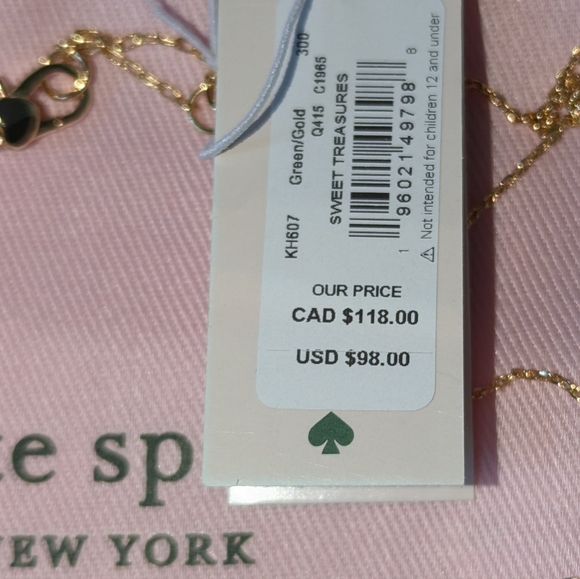 NWT Kate Spade Sweet Treasures Mini Purse Pendant Necklace 💚👜 - Picture 12 of 16
